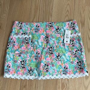 Lilly x Disney Mickey Mouse Floral Mini Skort - Teal, Pink, Green